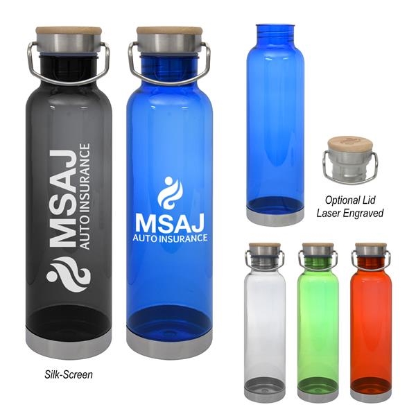 27 OZ. TRITAN™ CULVER BOTTLE WITH BAMBOO LID