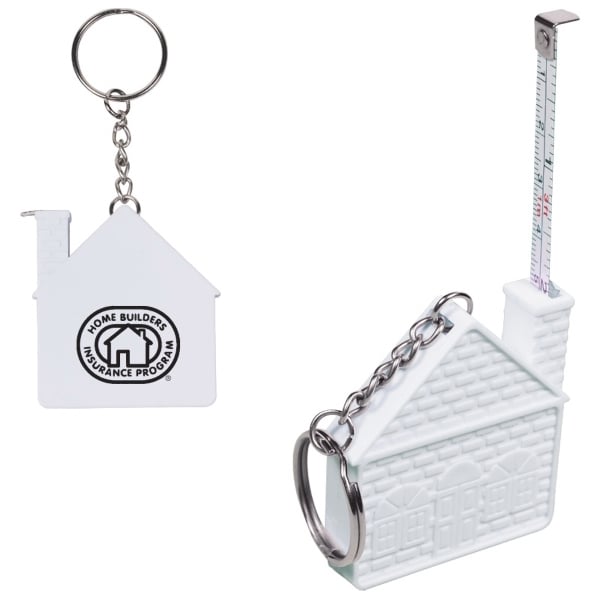 House Tape Measure Key Chain 3'