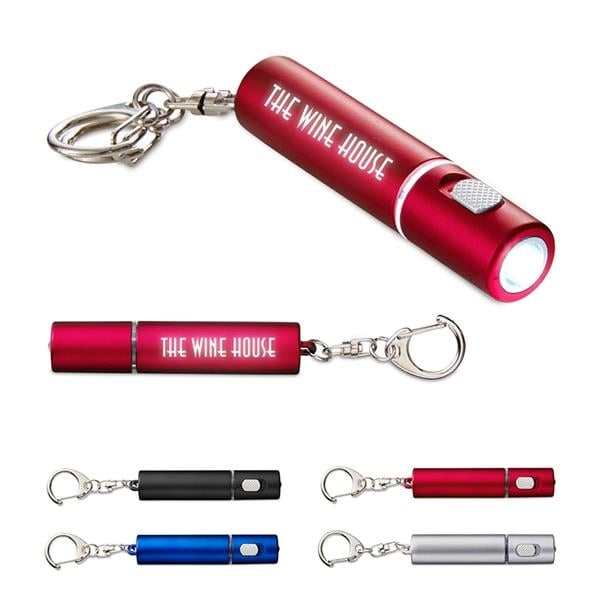 Light-Up-Your-Logo Flashlight With Keychain