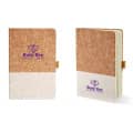5 x 7 Hard Cover Cork & Heathered Fabric Journal