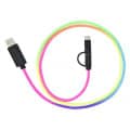 3-In-1 3 Ft. Rainbow Braided Charging Cable