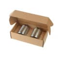 10 Oz. Stainless Steel Low Ball Glass Gift Box Set
