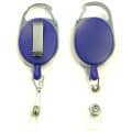 Oval shape retractable badge holder with clip