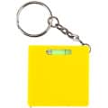 Square tape measure with level key chain