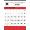 Red & Black Contractor's Memo 2023 Calendar