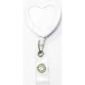 Heart shape retractable badge holder with carabiner