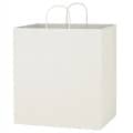 Kraft Paper White Shopping Bag - 14" x 15"