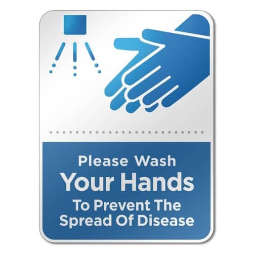 6" X 8" Hand Wash Reminder Sign