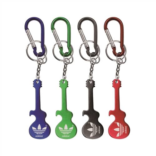 Guitar Shaped Bottle Opener with Key Chain & Carabiner