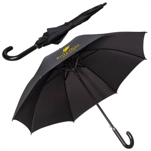 Leeman™ 48" Executive Umbrella with Curved Faux Leather H...