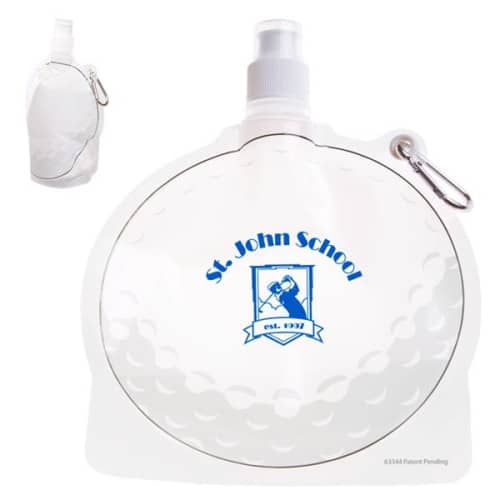 HydroPouch!™ 24 oz. Golf Ball Collapsible Water Bottle - ...