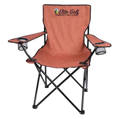 HEATHERED FOLDING CHAIR WITH CARRYING BAG
