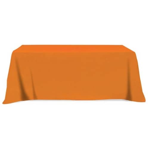 Flat Poly/Cotton 3-sided Table Cover - fits 8' table