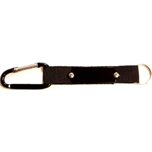 Carabiner with Strap and Metal Plate