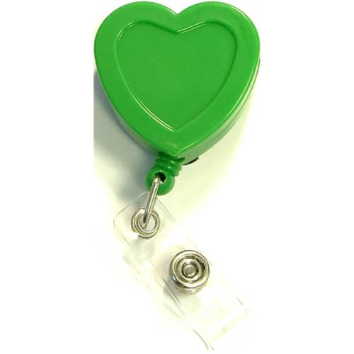 Heart shape retractable badge holder