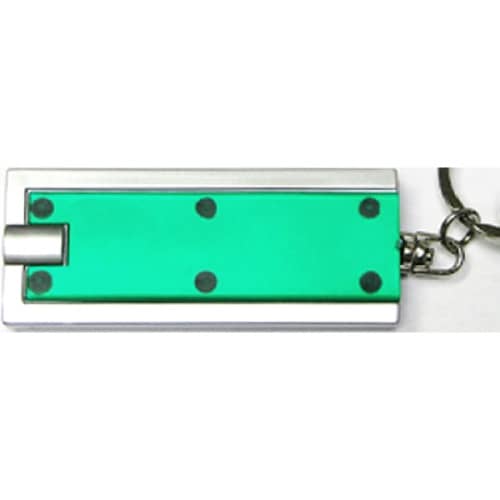 Slim rectangular flashlight swivel keychain