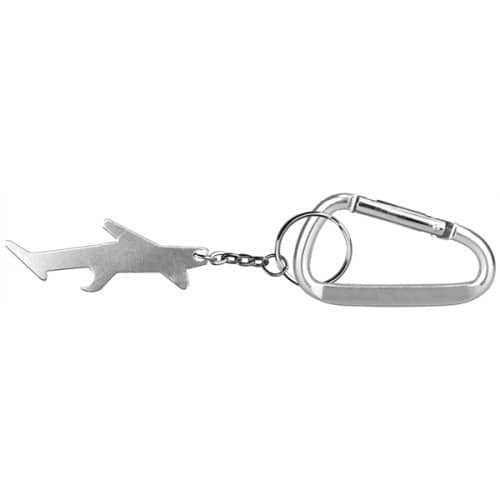 Plane / aircraft shape bottle opener keychain