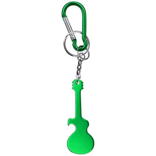 Guitar Shaped Bottle Opener with Key Chain & Carabiner