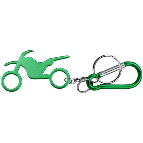 Motorbike Shape Bottle Opener Key Chain & Carabineer