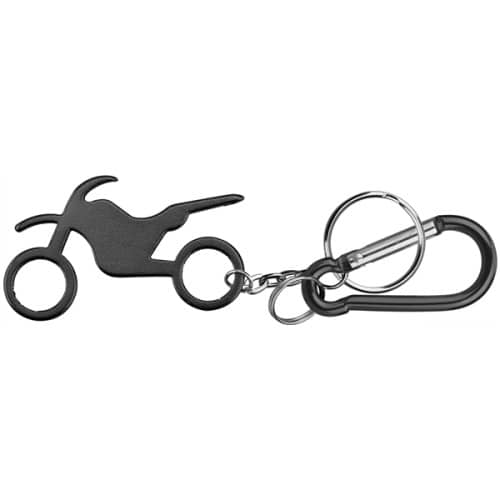 Motorbike Shape Bottle Opener Key Chain & Carabineer