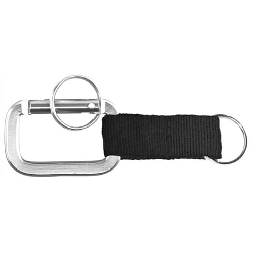 Square Shaped Carabiner with Strap and Key Ring