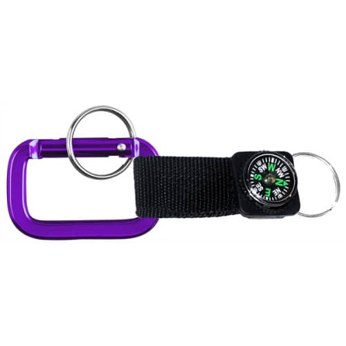 Carabiner with Strap and Compass