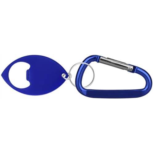 Football Shaped Bottle Opener with Key Ring and Carabiner