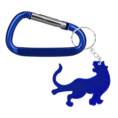 Tiger Shape Bottle Opener Key Chain with Carabiner