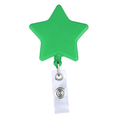 Star shape retractable badge holder