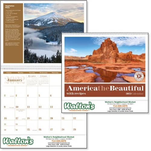 America the Beautiful with Recipes 2023 Calendar