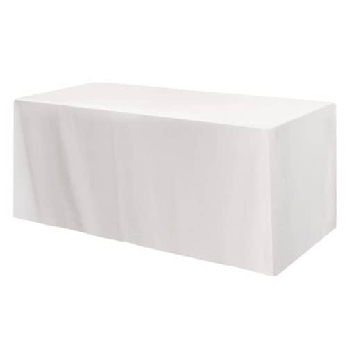 Fitted Poly/Cotton 3-sided Table Cover - fits 6' standard...