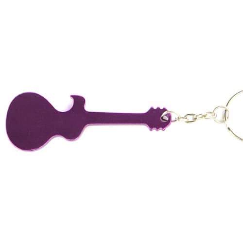 Guitar shape bottle opener keychain