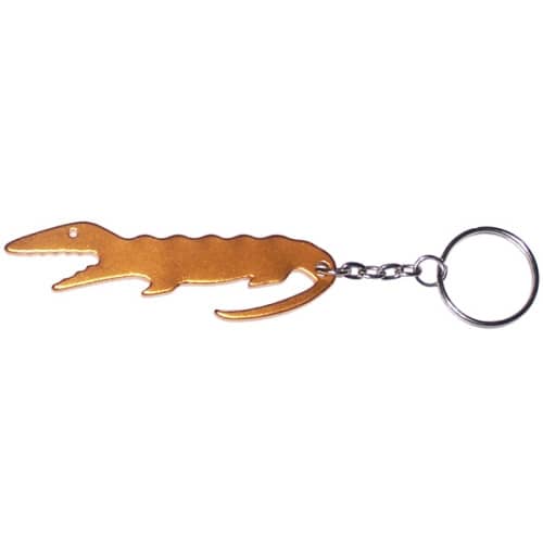 Alligator shape bottle opener keychain