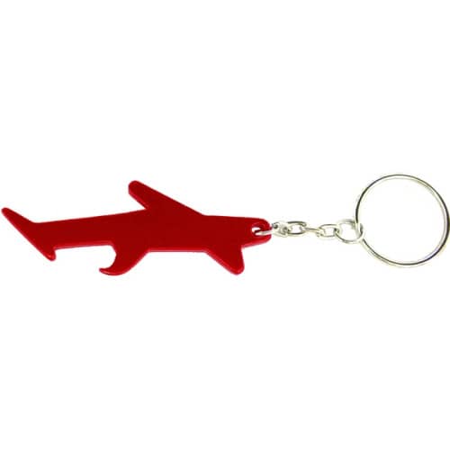 Plane / aircraft shape bottle opener keychain