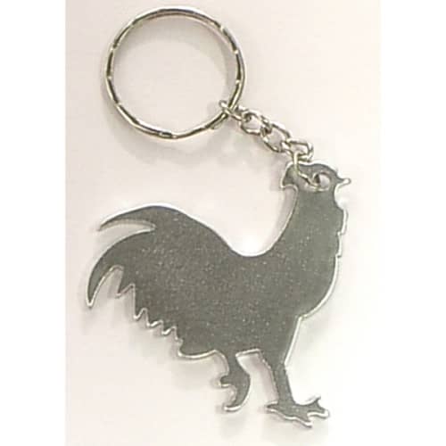 Rooster shape bottle opener key chain