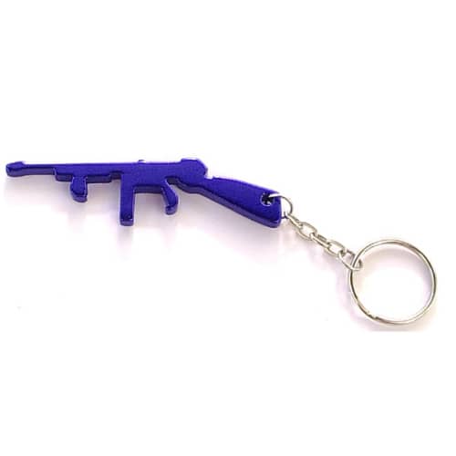 Rifle shape bottle opener key chain