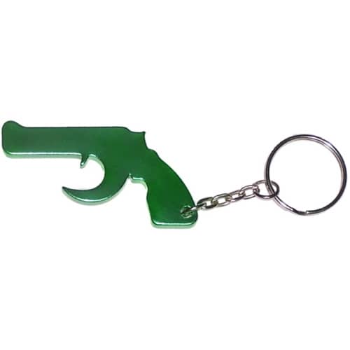 Gun shape bottle opener keychain