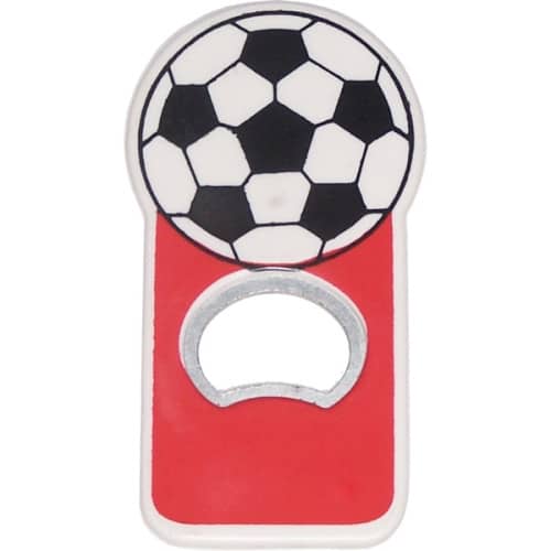 Jumbo size soccer shape magnetic bottle opener