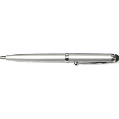 Twist action pen with stylus