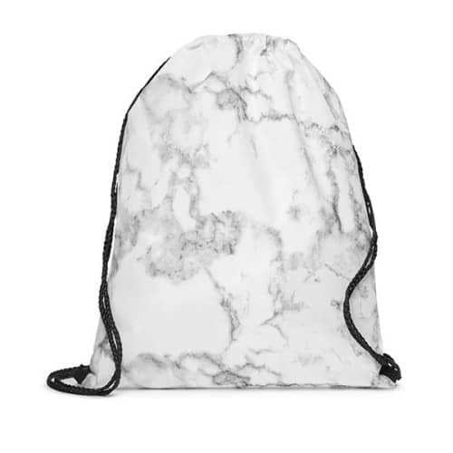 Marble Non-Woven Drawstring Backpack