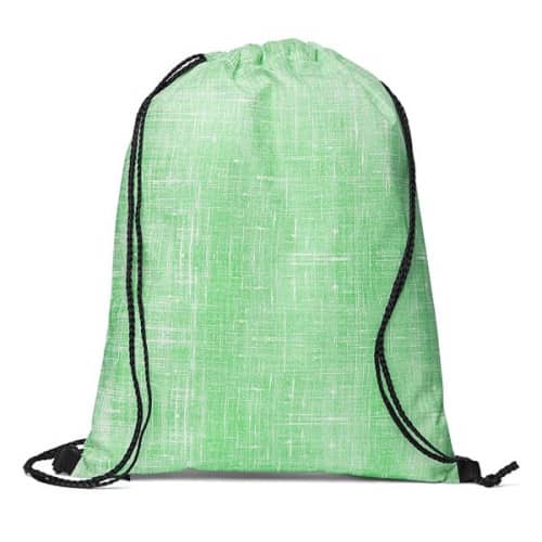 Denim Pattern Non-Woven Drawstring Backpack