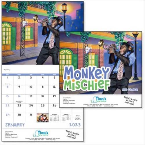 Stapled Monkey Mischief Lifestyle 2023 Appointment Calendar