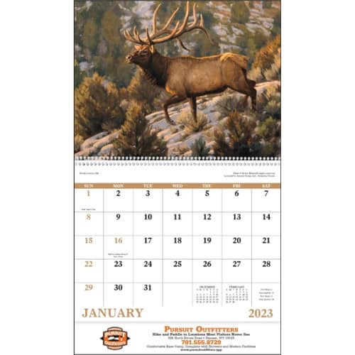 Spiral Wildlife Canvas 2023 Appointment Calendar