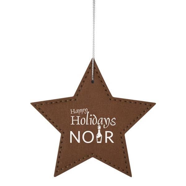 LEATHERETTE ORNAMENT - STAR