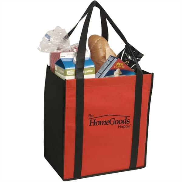 Non-woven two-tone grocery tote