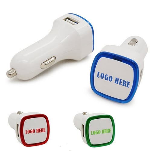 Square Dual USB Car Charger