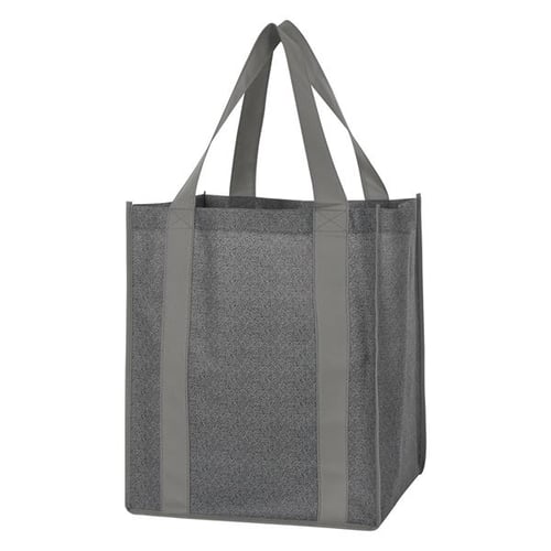 Heathered Non-Woven Shopper Tote Bag