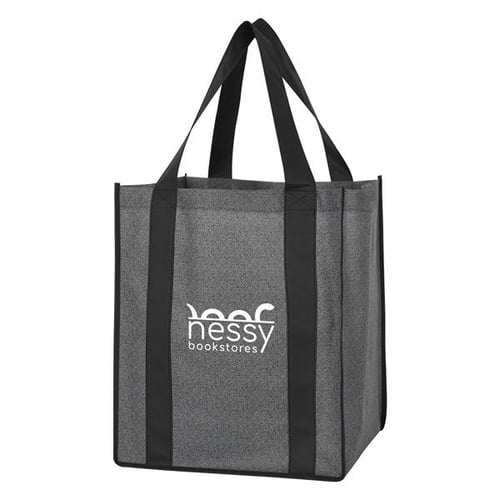 Heathered Non-Woven Shopper Tote Bag