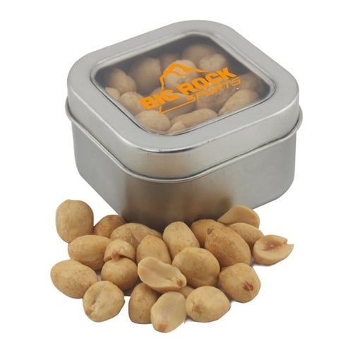 Tin with Window Lid and Peanuts