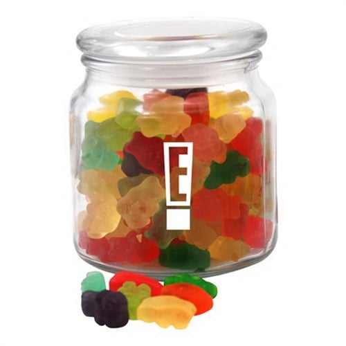 Gummy Bears in a Glass Jar with Lid